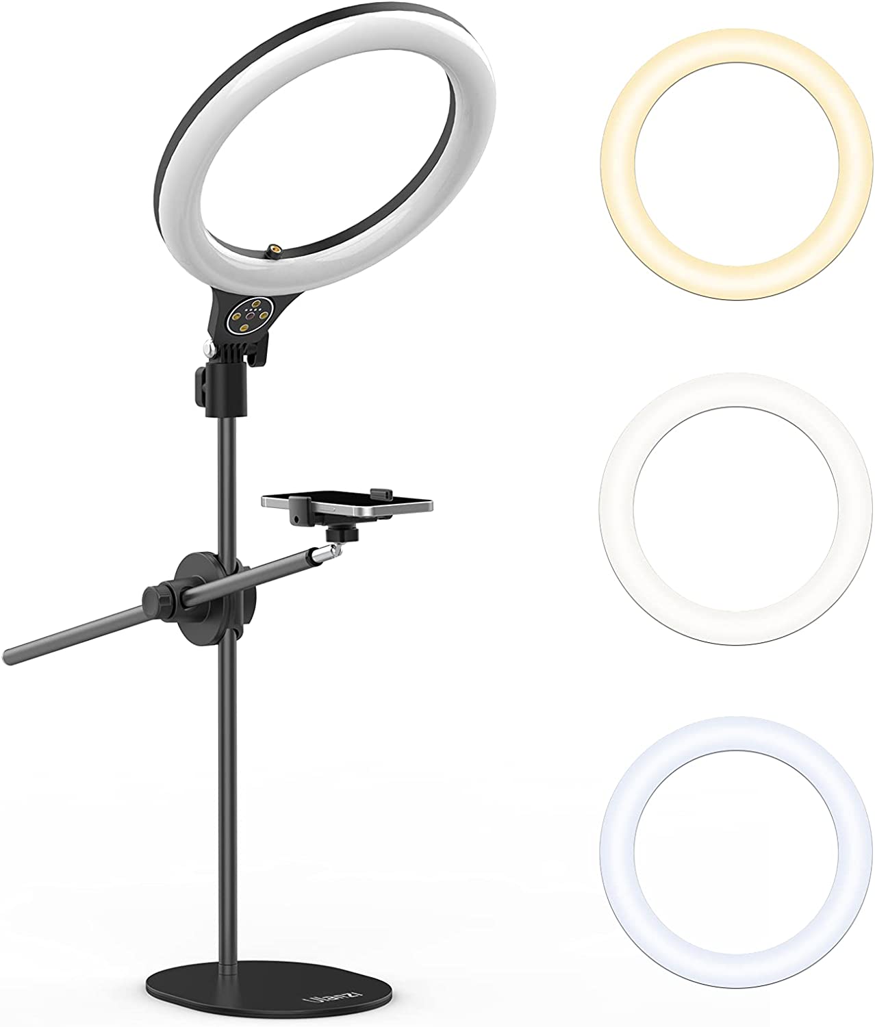 Bộ Đèn Vòng Giá Đỡ Chụp Ảnh Trên Cao - Ulanzi Desktop Overhead Shooting Bracket Ring Light Set - Hàng Chính Hãng