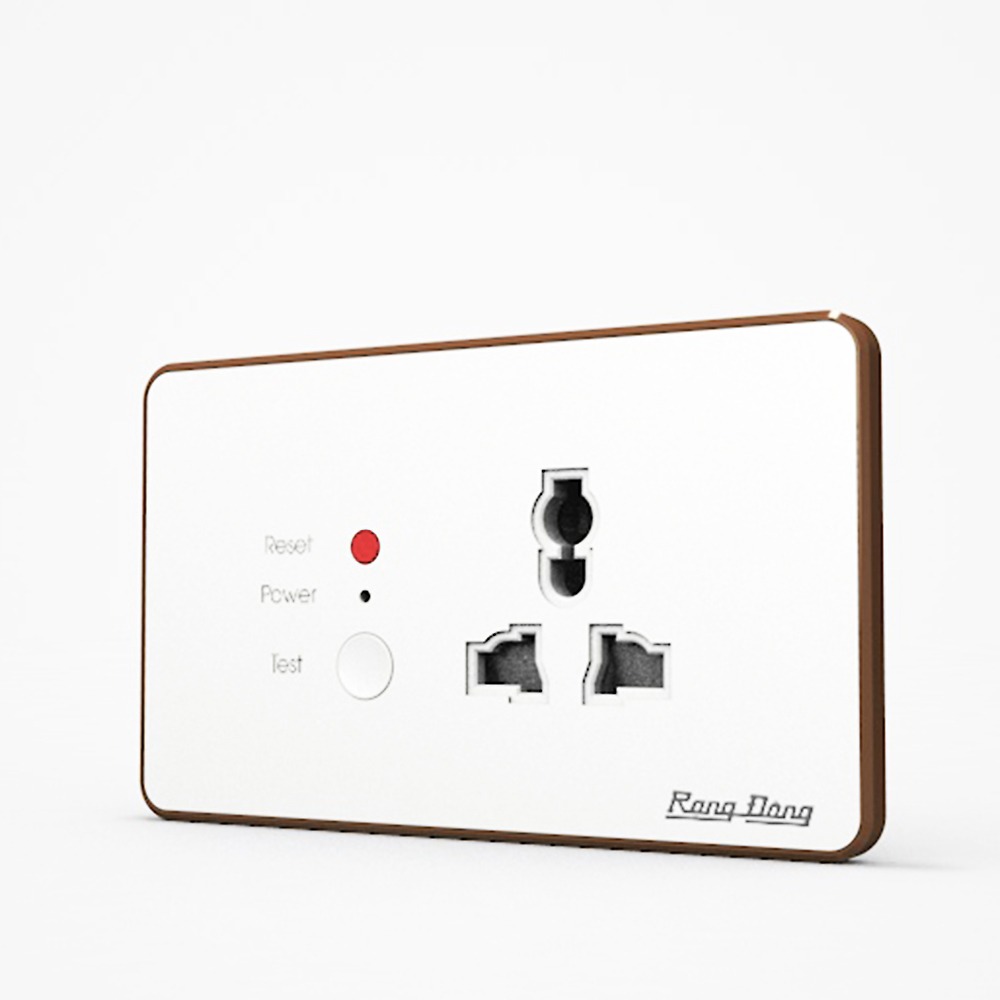 Ổ cắm âm tường chống giật chính hãng Rạng Đông, đảm bảo an toàn khi sử dụng OCAT01 1C/16A