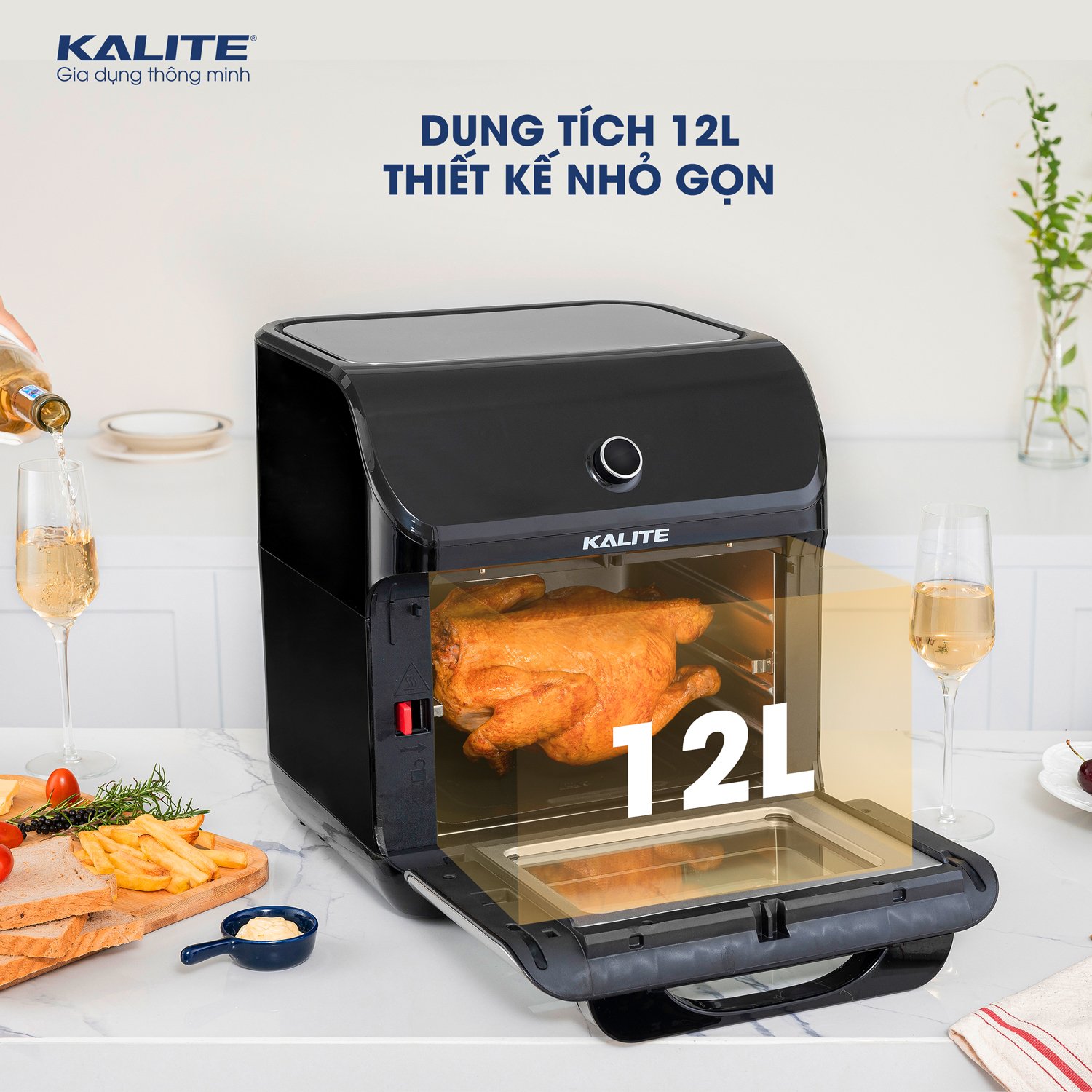 Nồi chiên không dầu Kalite Q12 KL-1200 Cao Cấp Hàng Chính Hãng