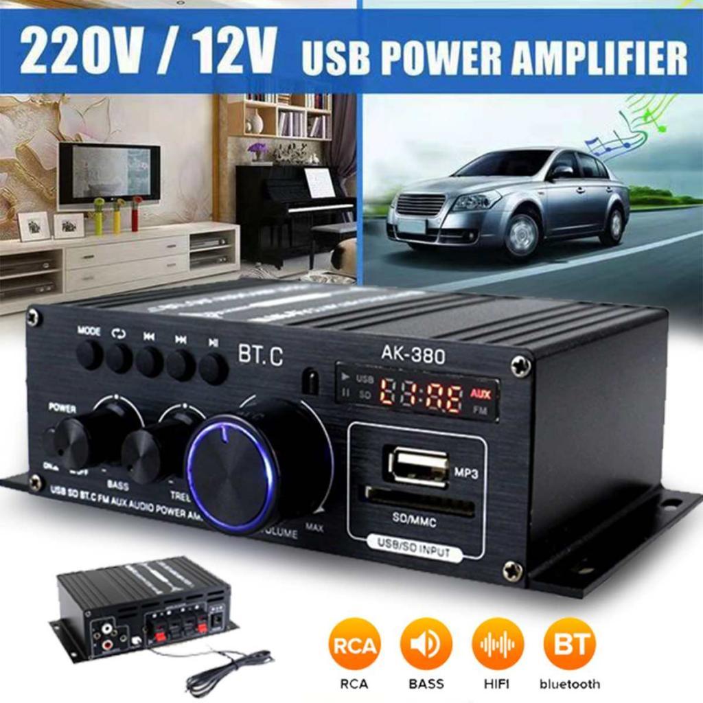 Professional 400W + 400W Audio Power Amplifier Receiver for Car CD DVD