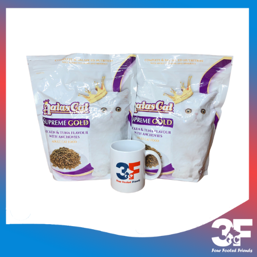 Thức ăn cho mèo AATAS CAT: Vị Gà &amp;amp; Cá Ngừ, Cá Cơm Sấy - 1,2KG: MÀU TÍM