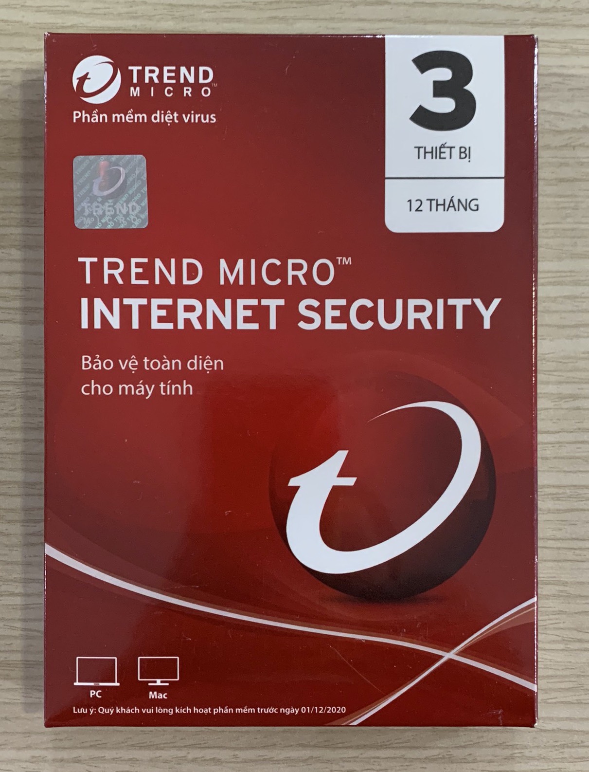 Trend Micro Internet Security 3PC - Hàng chính hãng