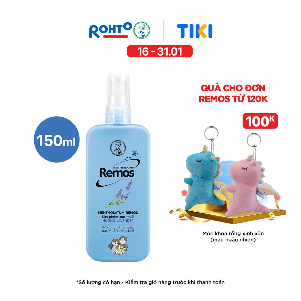 Xịt chống muỗi cho bé từ 6 tháng tuổi hương khuynh diệp Rohto Mentholatum Remos Baby Spray 150ml