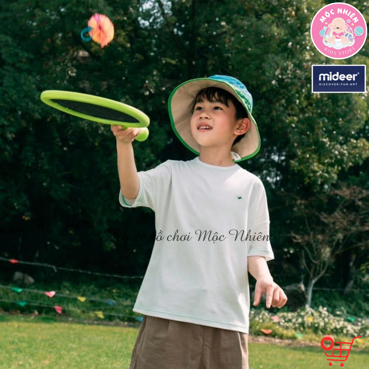 Vợt cầu lông trẻ em cho bé Mideer Kids Junior Racket 2in1, Đồ chơi thể thao cho bé