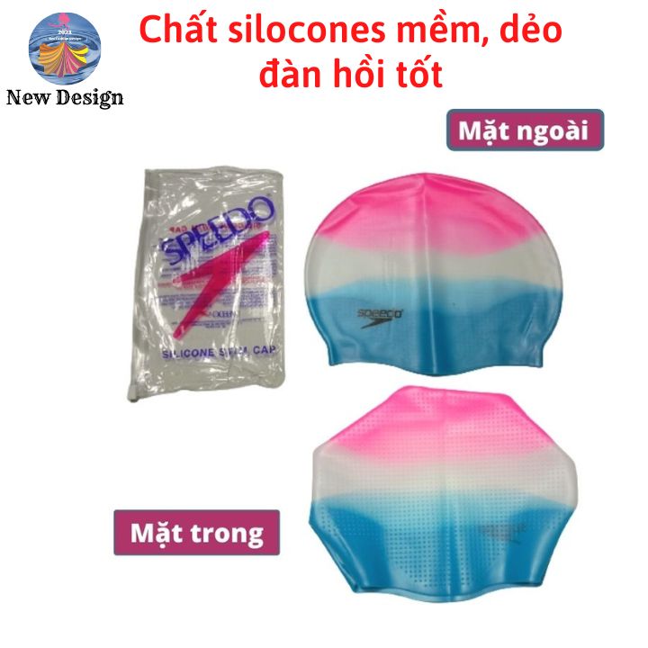 Mũ Bơi, Nón Bơi Chất Silicone Mềm, Dẻo, Đàn Hồi Tốt Chống Nước Tuyệt Đối - New Design PK0009