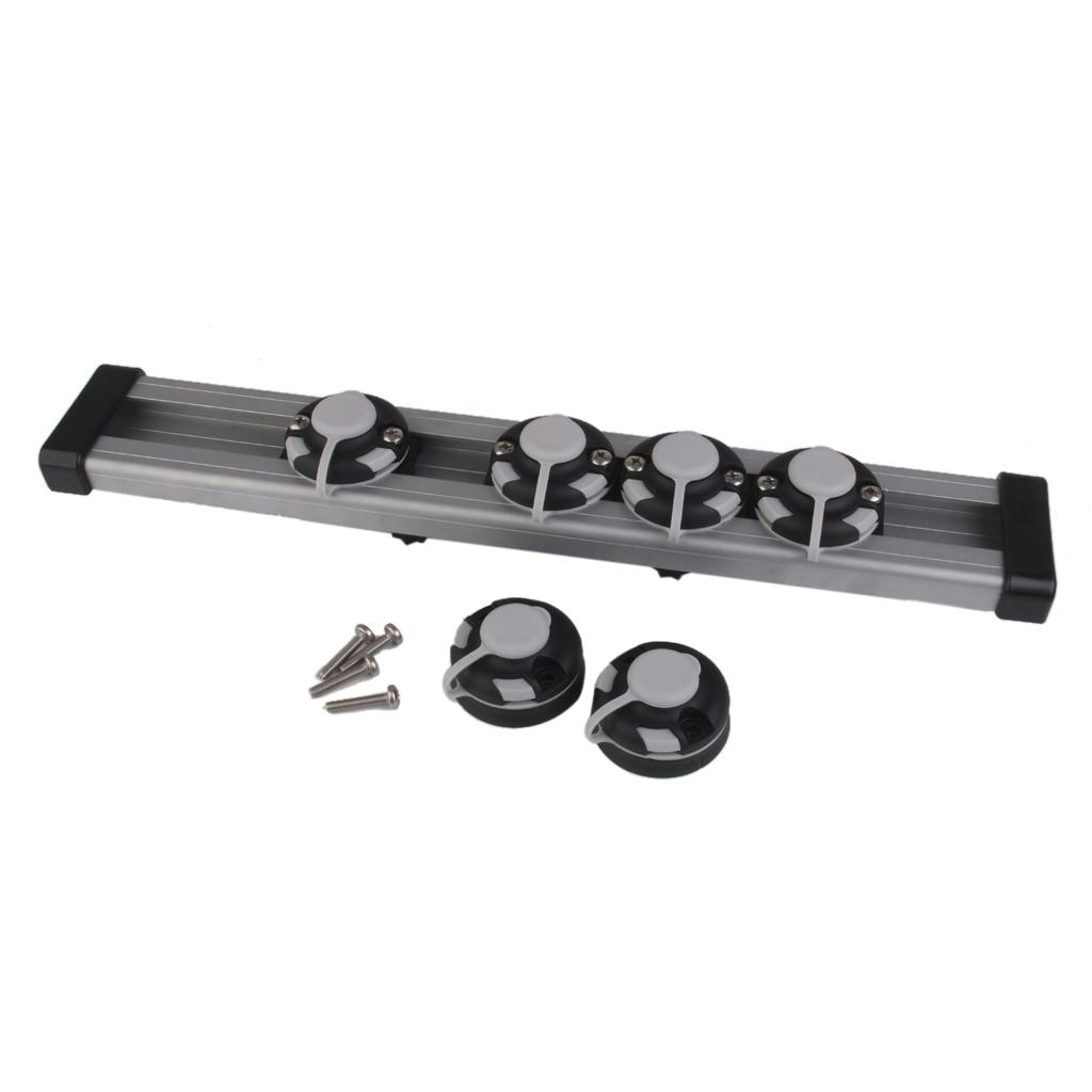 AlumInum Alloy Mounting Track Fishing Mount Base Tackle Kit Accessory for Canoeing Kayak