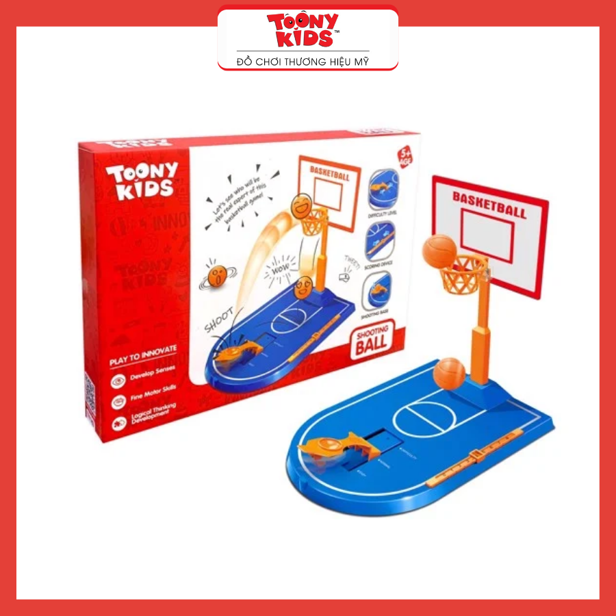 Đồ Chơi Bộ Bắn Bóng Rổ 2 TOONYKIDS - Đồ Chơi Vận Động Cho Bé - Shooting Ball TN143