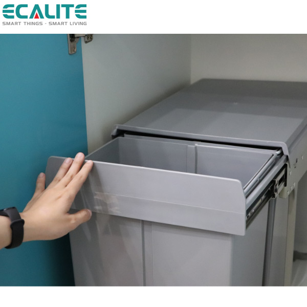 Thùng rác âm tủ Double Dustbin Ecalite EL-DUB20L - Hàng chính hãng