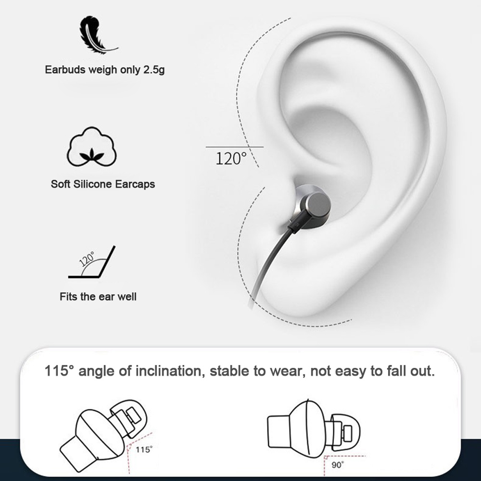 Tai Nghe Thể Thao Không Dây Bluetooth 5.0 Hút Từ Tính IPX5 Chống Nước