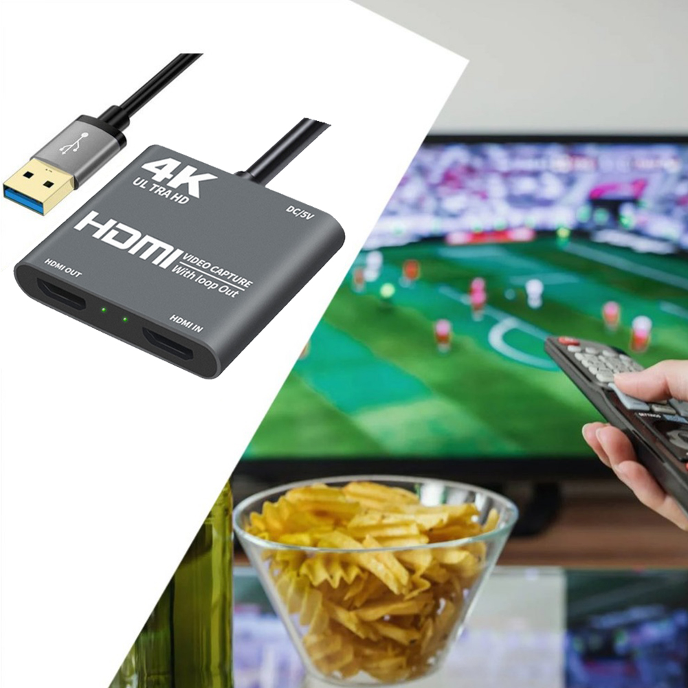 Bộ HDMI Video Capture USB 3.0 Hỗ Trợ 4K Game Video Record Live Streaming Recorder