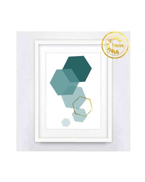 Hình khối - Tranh canvas decor kt40x60cn