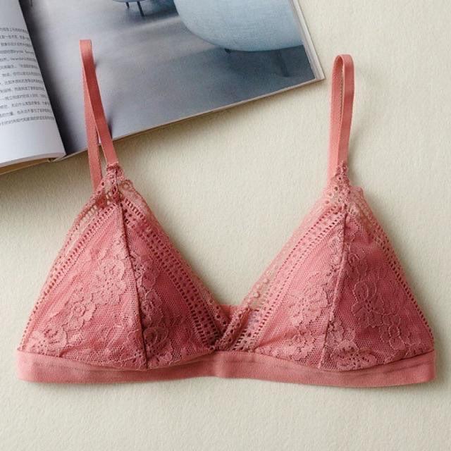 Áo Lót Bralette Ren Phong Cách Châu Âu, Mút Liền