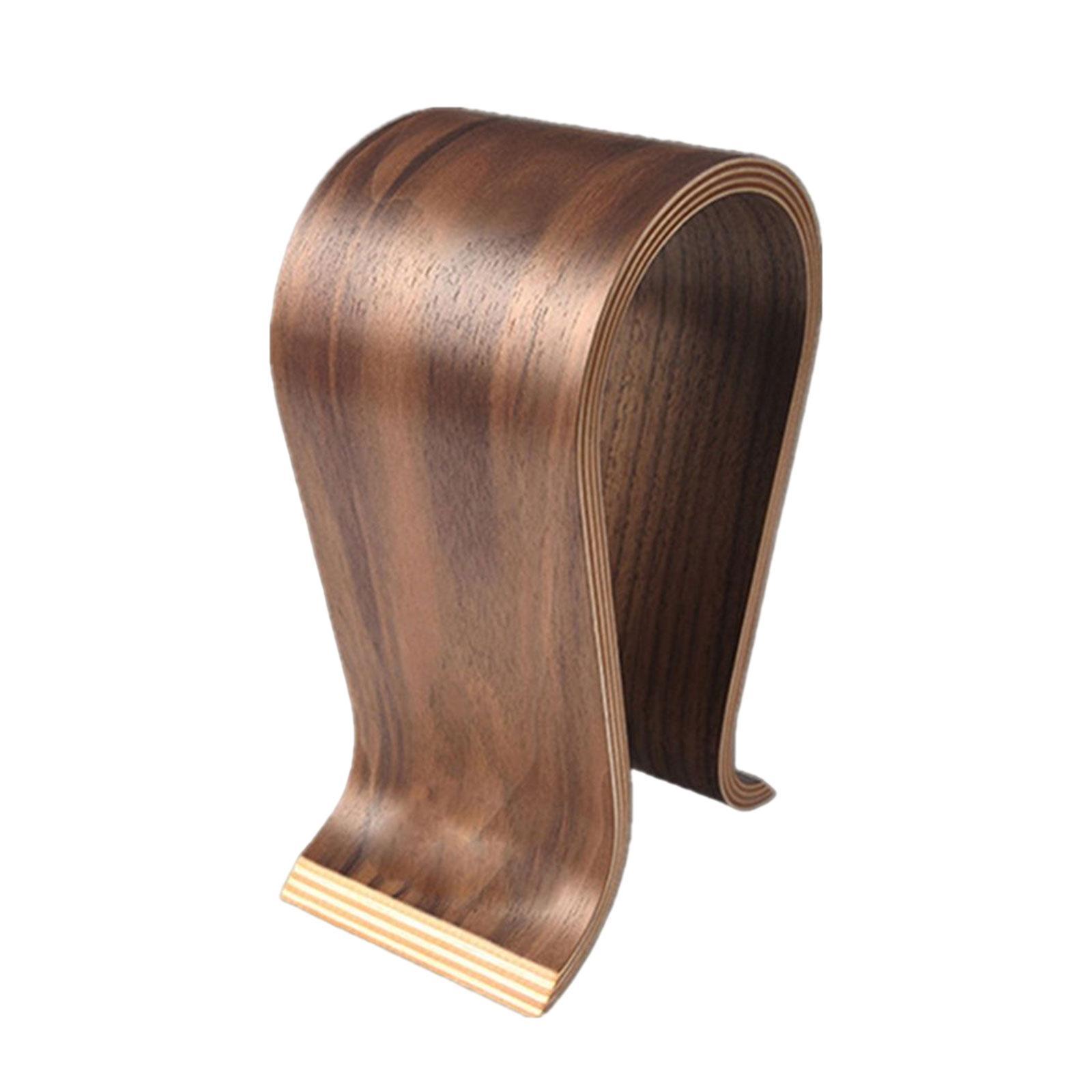 Headset Display Stand Desktop Wooden Headphone Holder for Husband