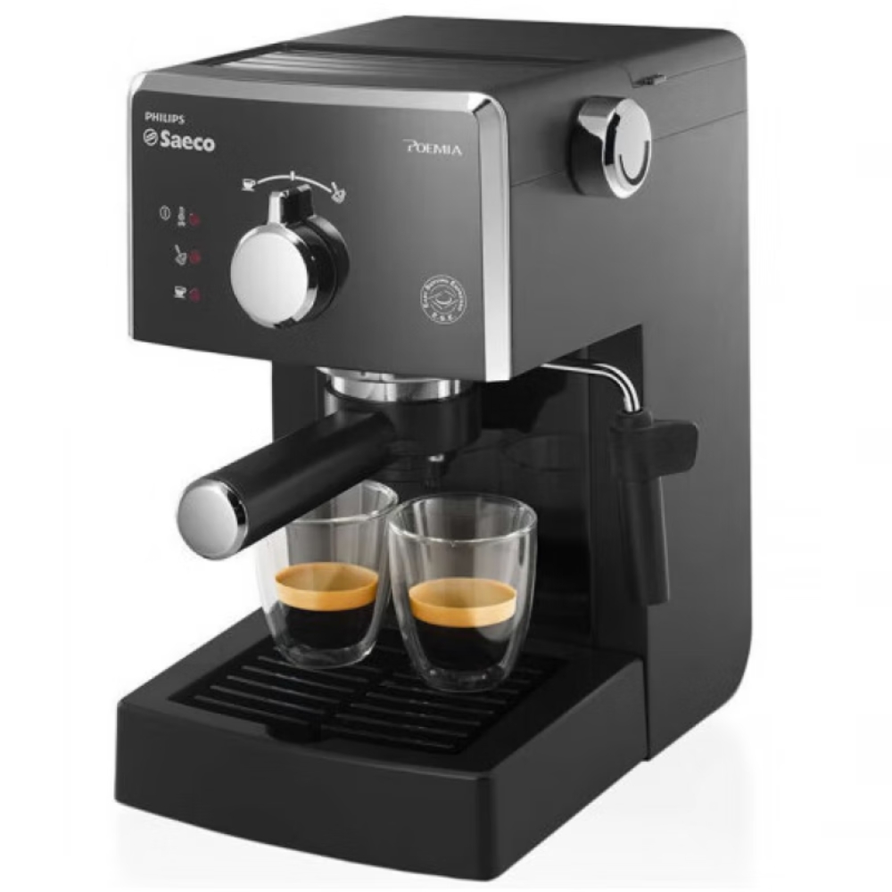 Máy pha cà phê Philips café Espresso tạo bọt sữa, bán tự động HD8323/05 Philips Saeco Poemia 850W áp suất 15Bar - Hàng nhập khẩu