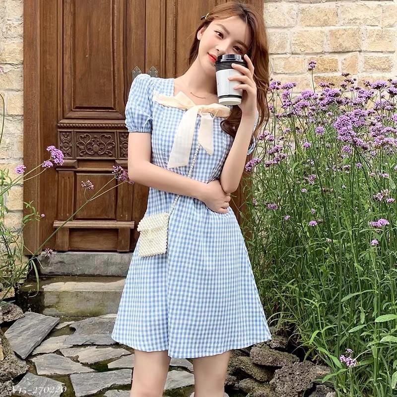 Váy caro cho con bú KÈM ẢNH THẬT
