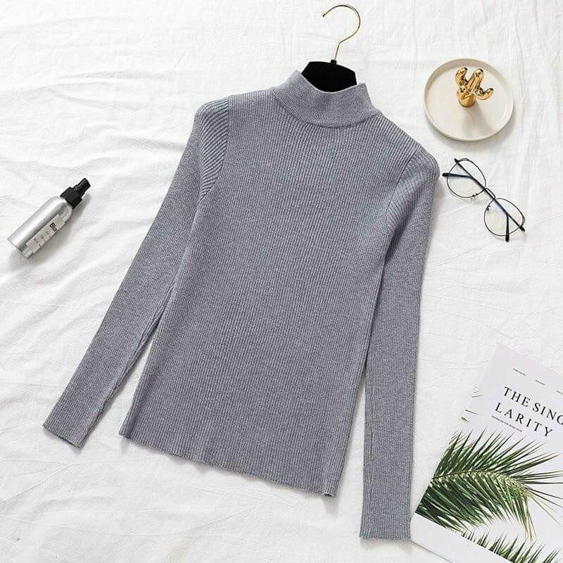 Áo Len Cổ 3 Phân chất len tăm mềm mịn Free size Ôm Sát Người 344