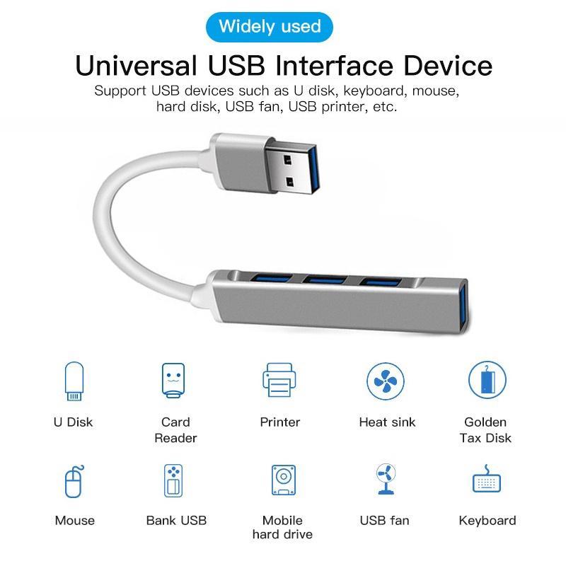 Đầu Chia 4 Cổng USB 3.0 OTG Đa Năng Tiện Dụng Chất Lượng Cao