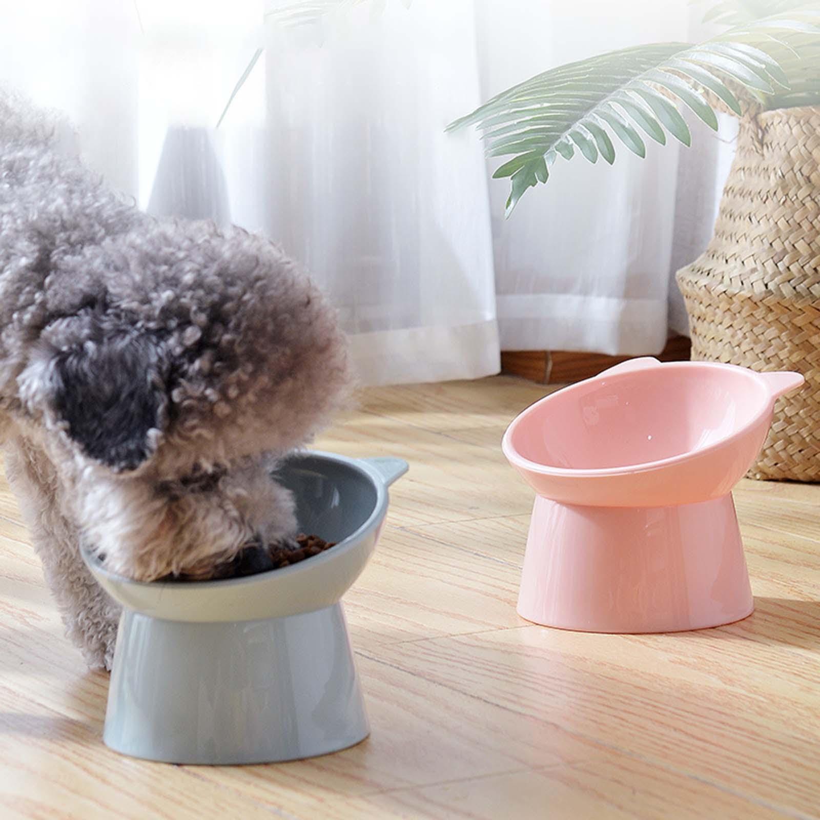 2pcs Elevated Raised Cat Bowl Food Water Feeder Puppy Non Slip for Dog