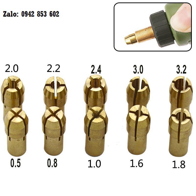 Đầu kẹp mũi khoan bằng đồng thau 0.5mm – 3.2mm