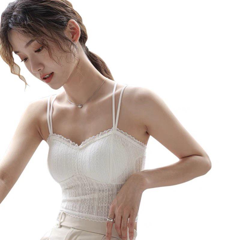 M12. Áo bra ren nữ dây đan lưng chéo sang chảnh, áo 2 dây ren croptop kiểu nữ đẹp sang chảnh (có sẵn - miễn ship)