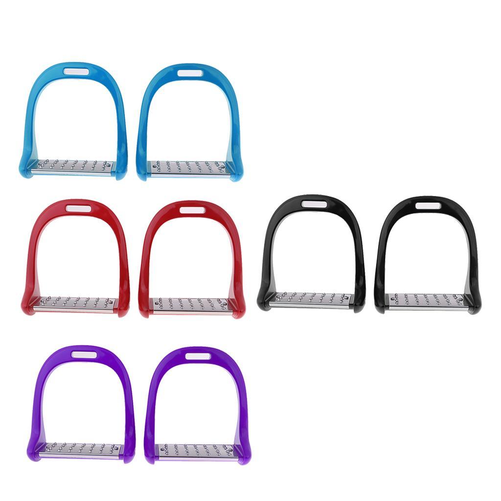 1Pair Horse Saddle English Stirrups Horse Riding - 4 color