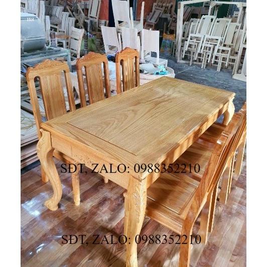 Bàn ăn 6 ghế gỗ Gõ cao cấp