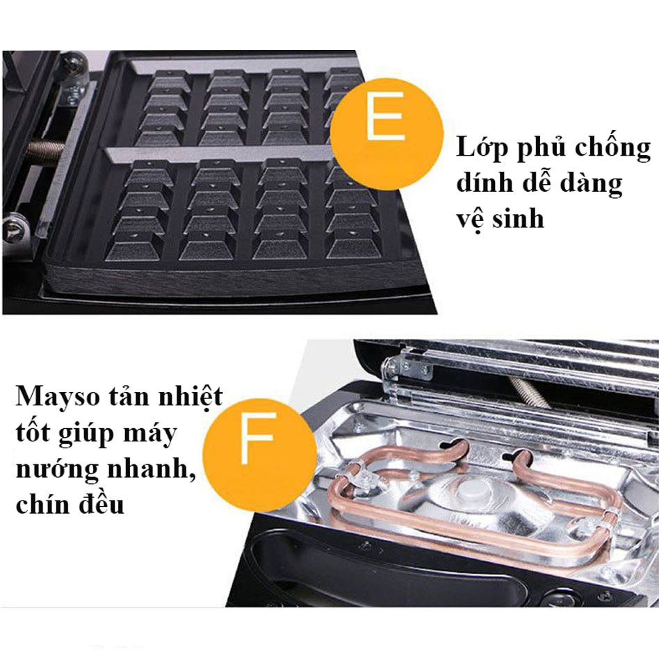 Máy kẹp nướng bánh mì 3 in 1 SOKANY chống dính cao cấp dễ dàng tháo lắp khay - SK302 - HÀNG CHÍNH HÃNG - DELIYA