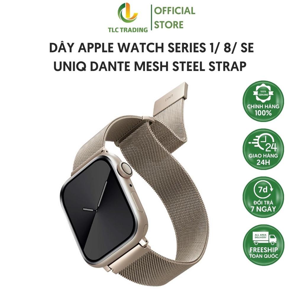 Dây dành cho Apple Watch UNIQ DANTE Mesh Steel Strap Dành Cho Series 1/8/SE Không Gỉ Cao Cấp - Hàng chính hãng