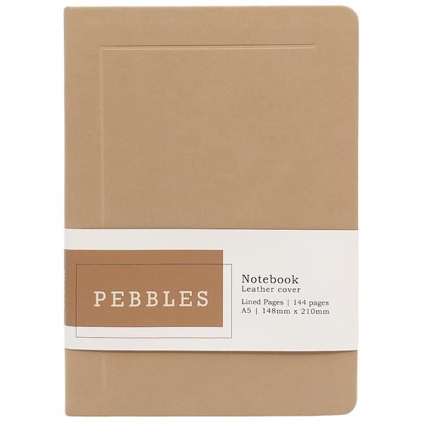 Sổ Bìa Da Pebbles A5 - Kẻ Ngang - 144 Trang 100gsm - The Sun - Warm Stone