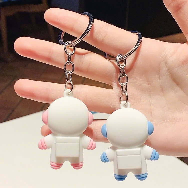 Móc khóa Phi Hành Gia cute cho xe máy dây đôi đeo balo điên thoại