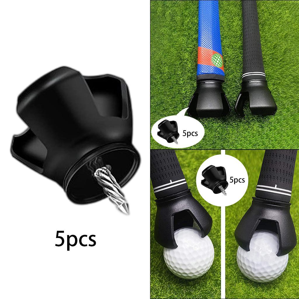 3xGolf Ball Pick-up 3-Prong Suction Cup Putter Tool for Putter Grip 5 pieces