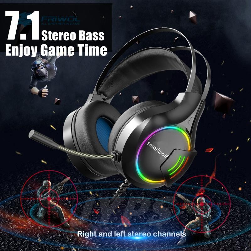 Jack Cắm USB Esporte Tai Nghe Có Mic Cho PS4 PC Playstation 5 LED RGB 7.1 Bass Tai Nghe Game Thủ Máy Tính Tai Nghe Nhét Tai Có Dây