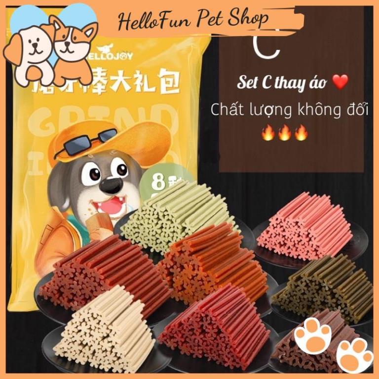 Xương gặm làm sạch răng cho chó Hello Joy gói 800gr