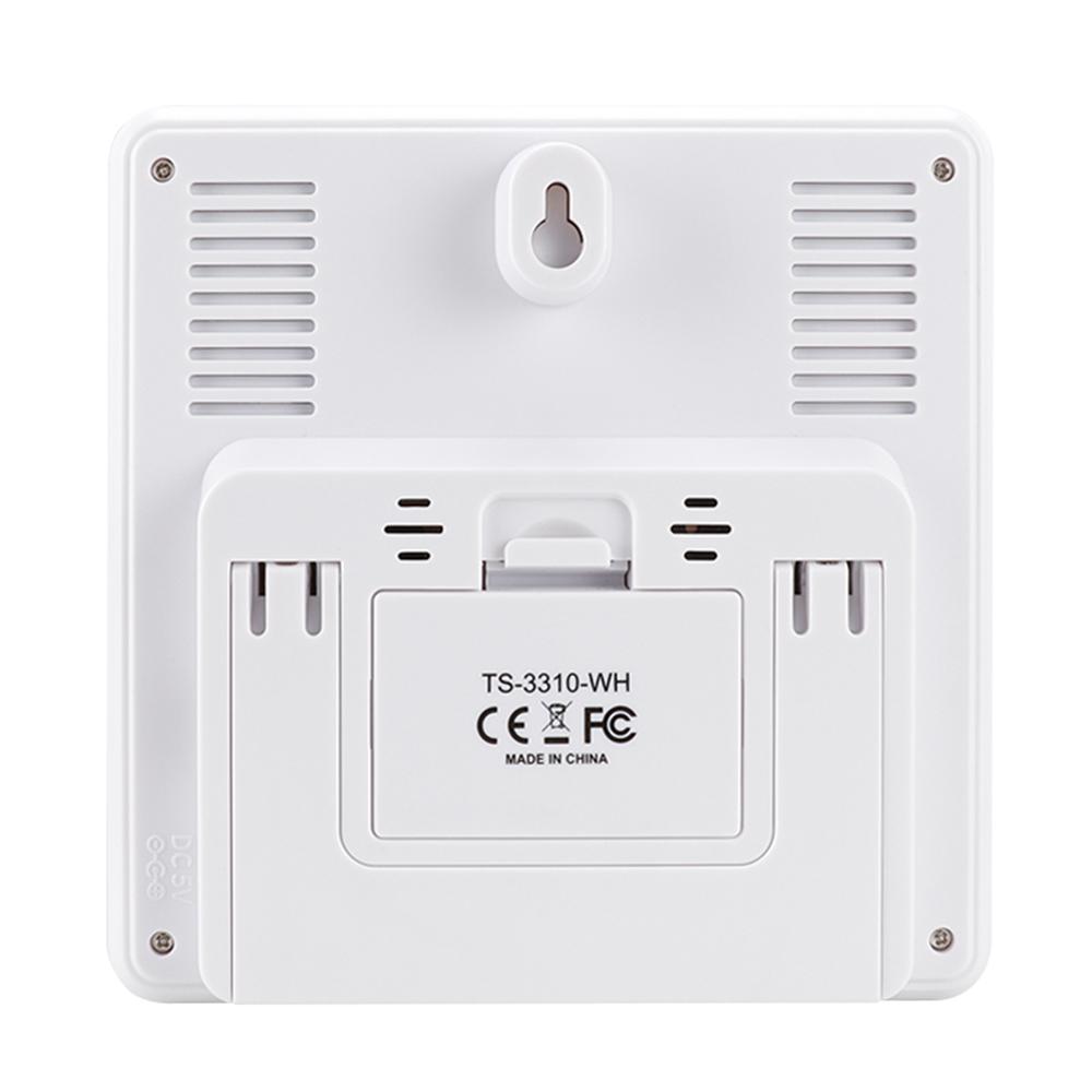 Đồng Hồ Báo Thức Không Dây Màn Hình Lcd Cảm Ứng Tích Hợp Nhiệt Kế Và Độ Ẩm Có Cổng Usb Đen