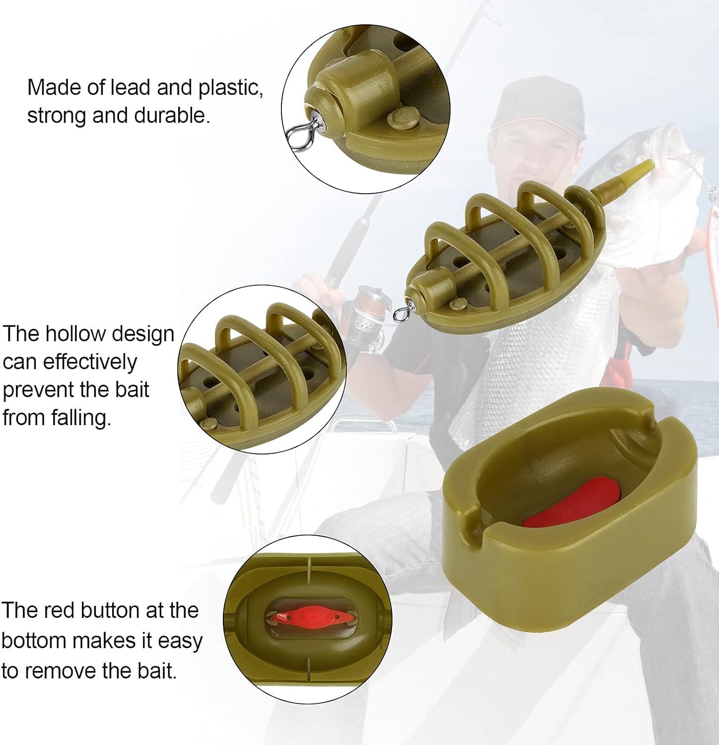 8 Cái Method Feeder, Fishing Inline Feeder Set, Carp Fishing Feeder Bộ bằng nhựa Inline Carp Feeder, with Bait Shape Phụ kiện câu cá chép 15/20/25/35g