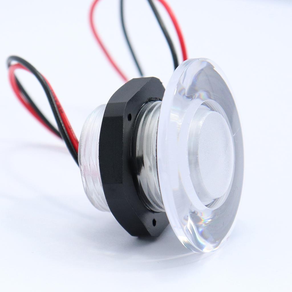 2pcs 12V LED Round Courtesy Light Marine Boat Stair Deck Lamp Warm White