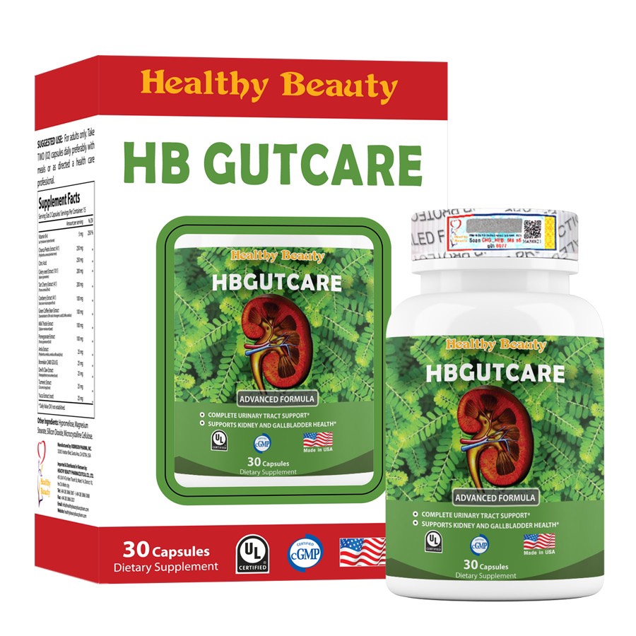 [CHÍNH HÃNG] Viên uống HB Gutcare hỗ trợ đào thải Acid Uric nhập khẩu Mỹ lọ 30 viên 