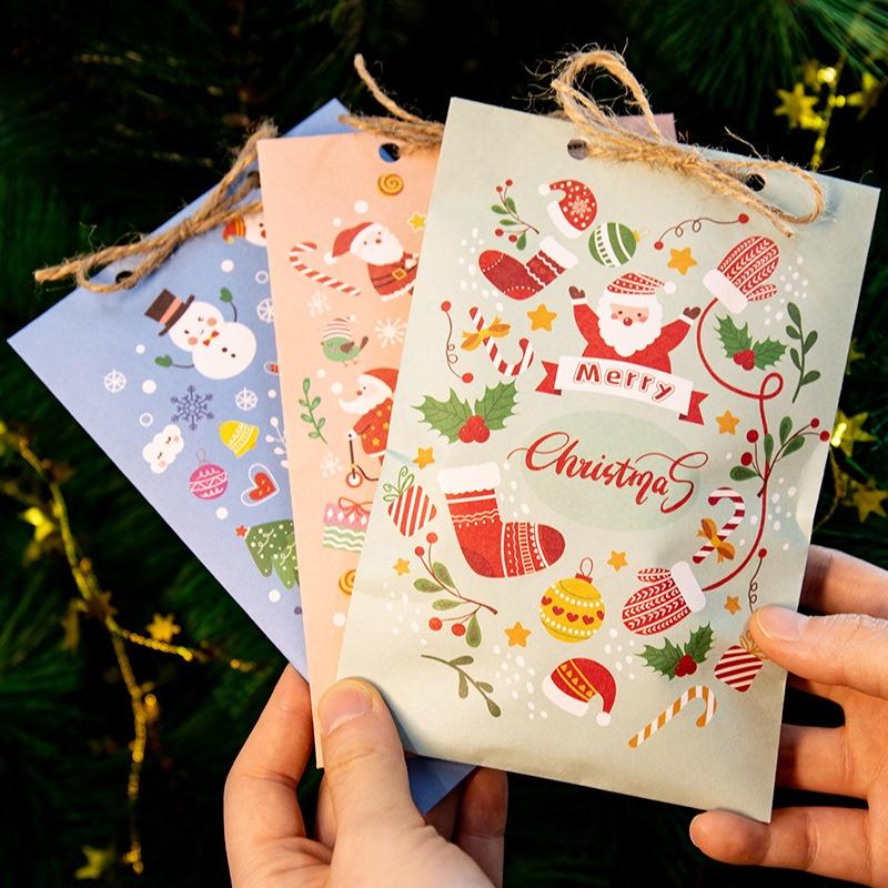 Set 24 túi giấy đựng quà giáng sinh