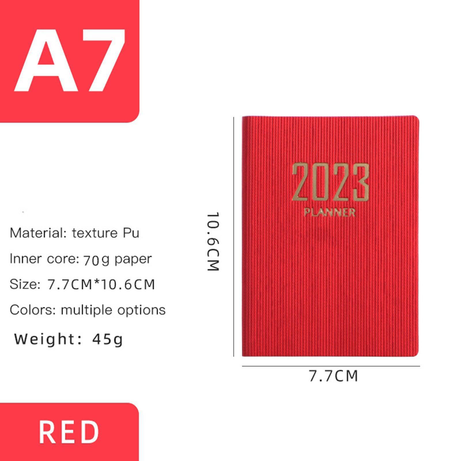 A7 Planning Notebook, 2023 Monthly Weekly Planner, Writing Pad Appointment Calendar Notepad Journal Notebook for Family  Supplies