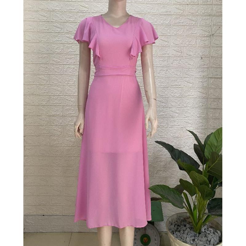 ĐẦM MAXI CỔ V CÁNH TIÊN