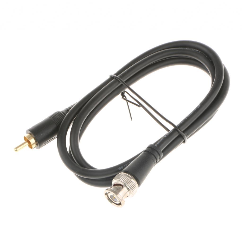 BNC Male To RCA Male M/M Coax/Coaxial For  Cable Cord Black