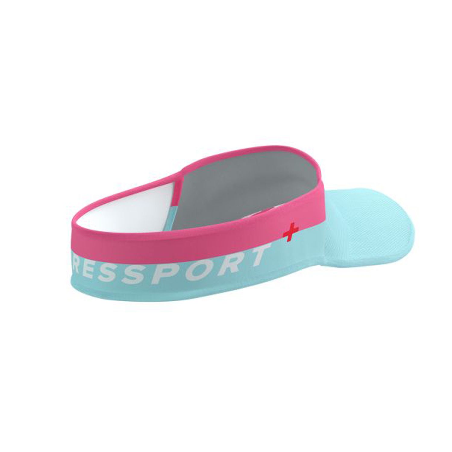 Mũ Chạy Bộ Compressport Ultralight Visor - Ice Aqua/Hot Pink