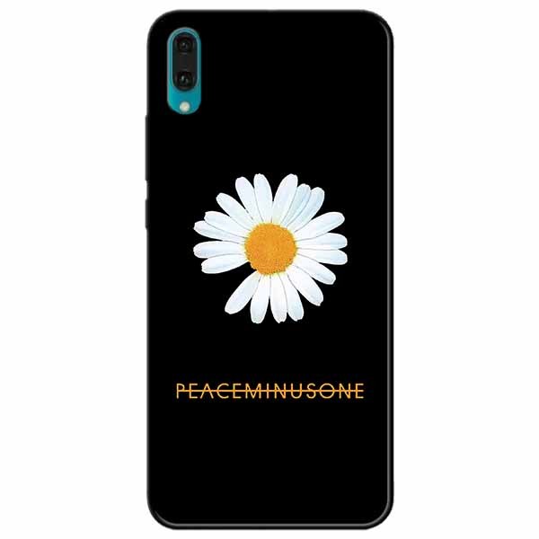 Ốp lưng in cho Huawei Y7 Pro 2019 Mẫu Cúc To Nền Đen