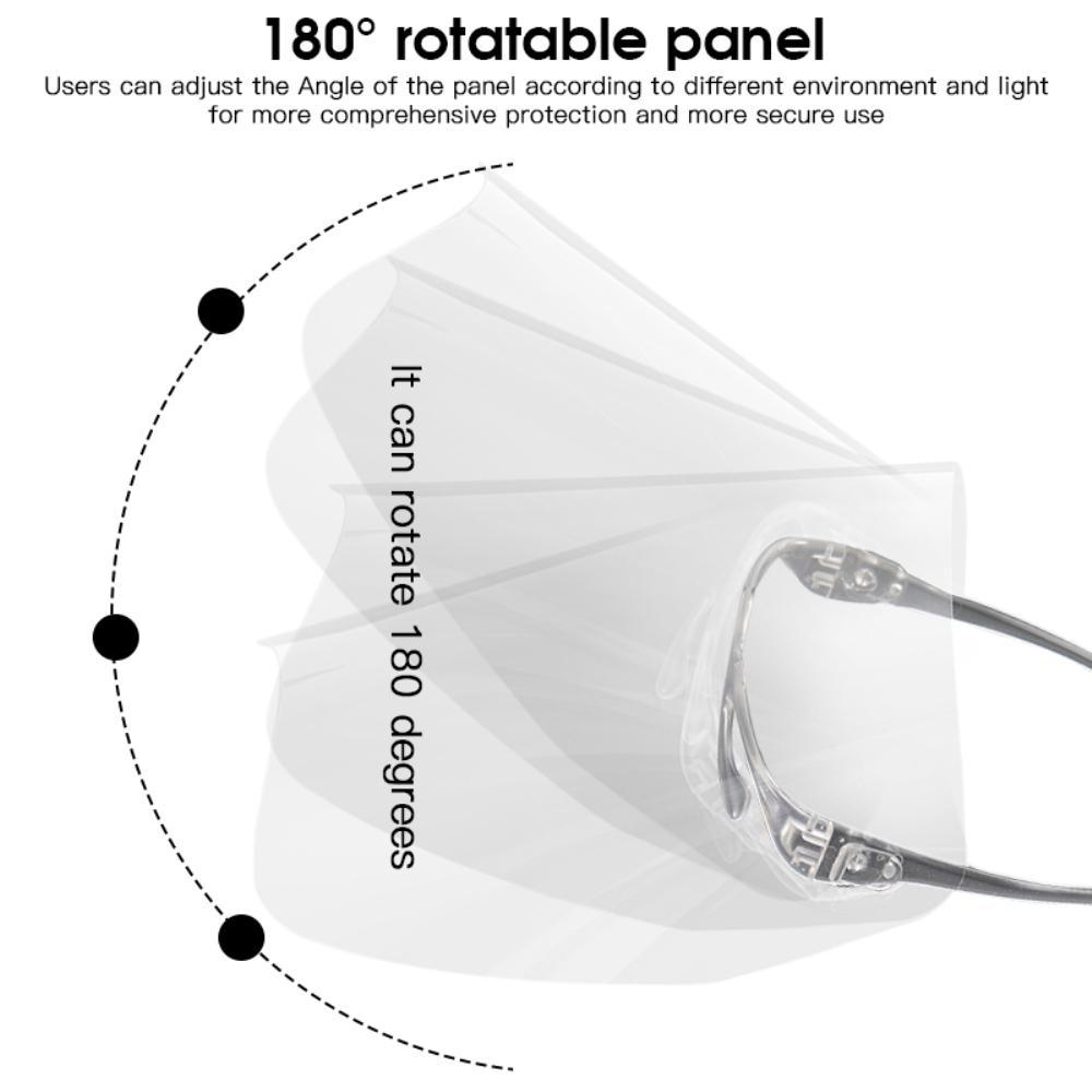 Full face shield with glasses Unisex transparent face sheild cover baffle block Anti Droplet Dust-proof Anti-UV youngtime