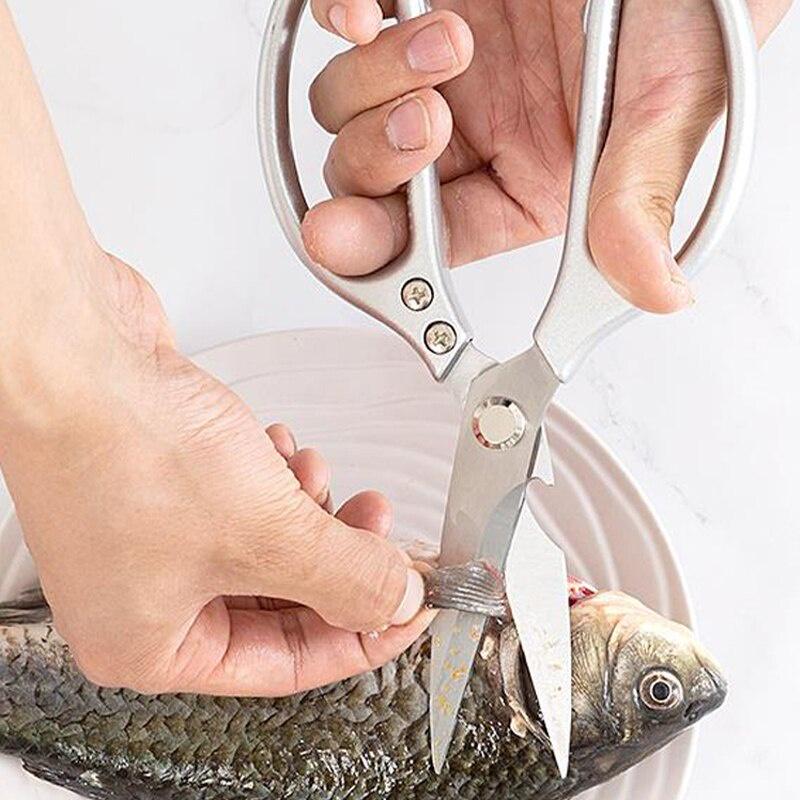 Stainless Steel Kitchen Scissors Multipurpose Purpose Shears Tool for Meat Vegetable Barbecue Tool Scissors Kitchen Supply
