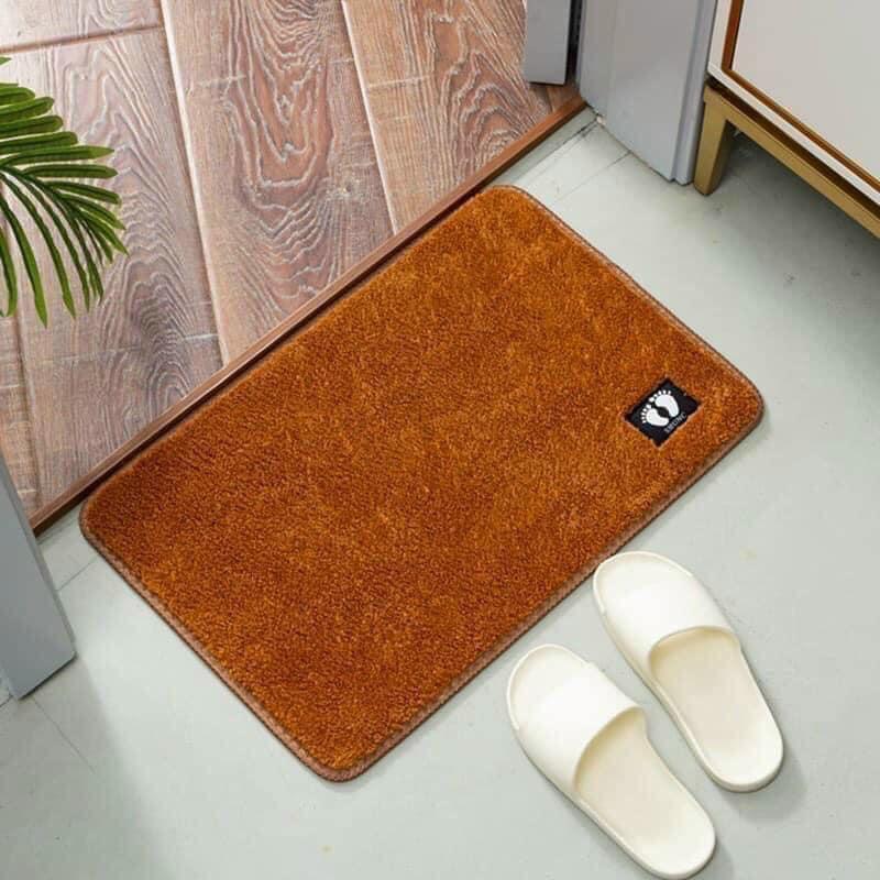Thảm lau chân, Thảm chùi chân len mịn thấm nước chống trượt kích thước rộng 40x60