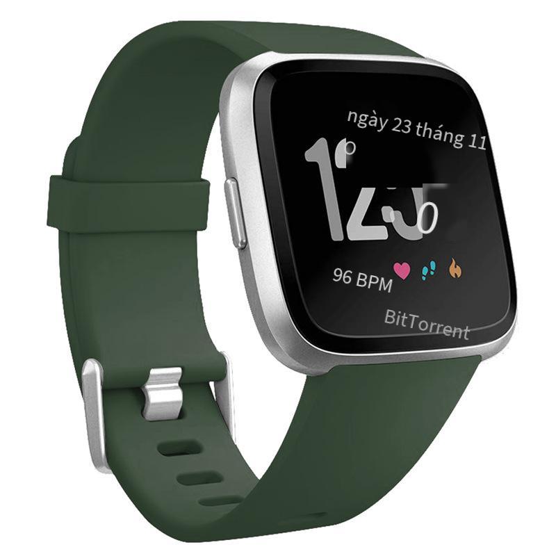 Giá tốt nhất Dây đeo silicon Fitbit Versa Dây đeo cổ tay thể thao Versa2/Lite dây đeo thay thế chính thức 14 màu