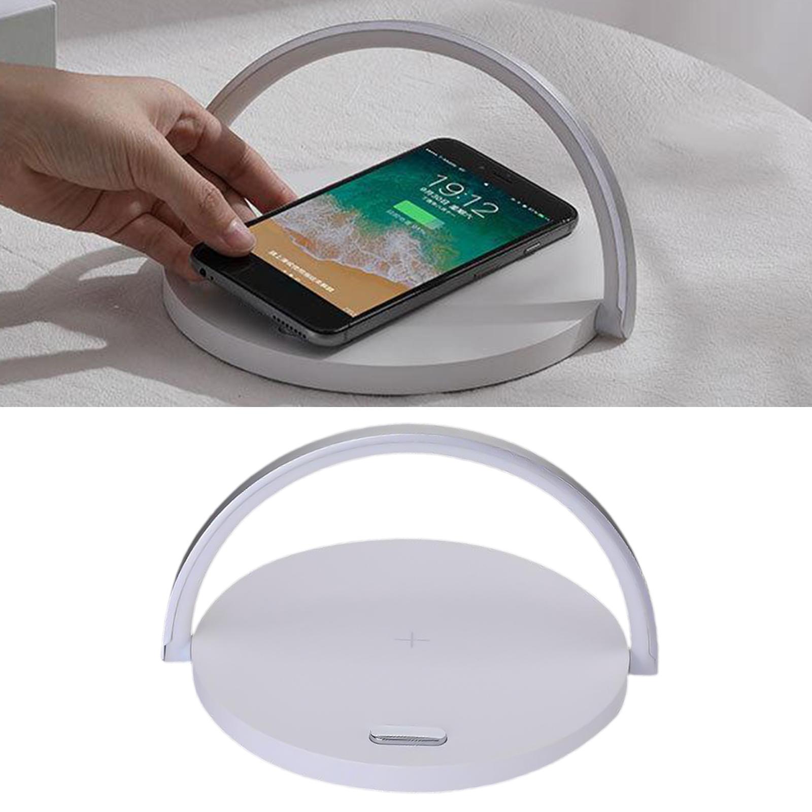 10W Wireless Charger Pad Night Lamp Light wood color