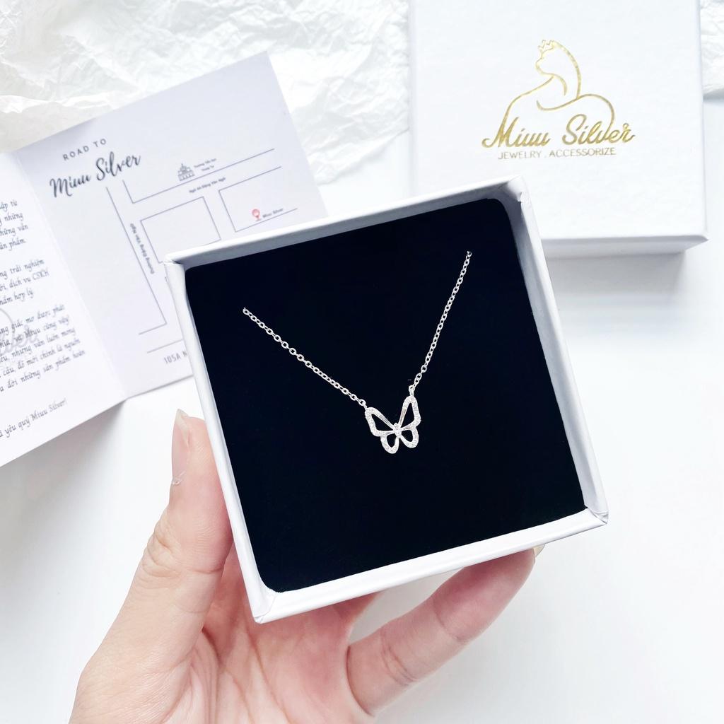 Dây chuyền bạc Miuu Silver, vòng cổ nữ mặt hồ điệp xinh xắn Butterfly Necklace
