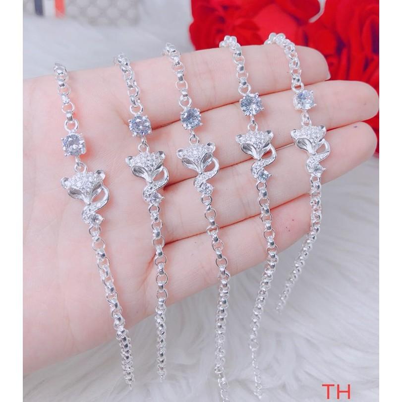 Lắc tay bạc mặt hồ ly MS115